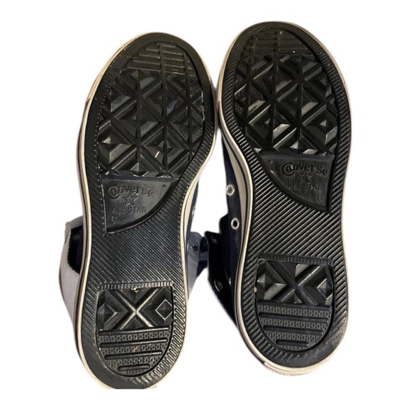 Y2K ICONIC Converse AllStar Denim High Tops Fold Over Snap Down Sneaker Vintage - Picture 7 of 7